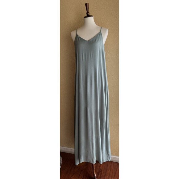 WEST KEI Womens Sage Gauze V-Neck Maxi Dress Size M $70 - Picture 6 of 11
